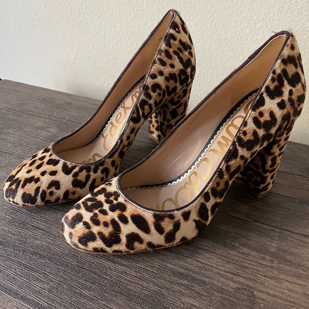 Textured Sam Edelman Leopard Print Pumps
